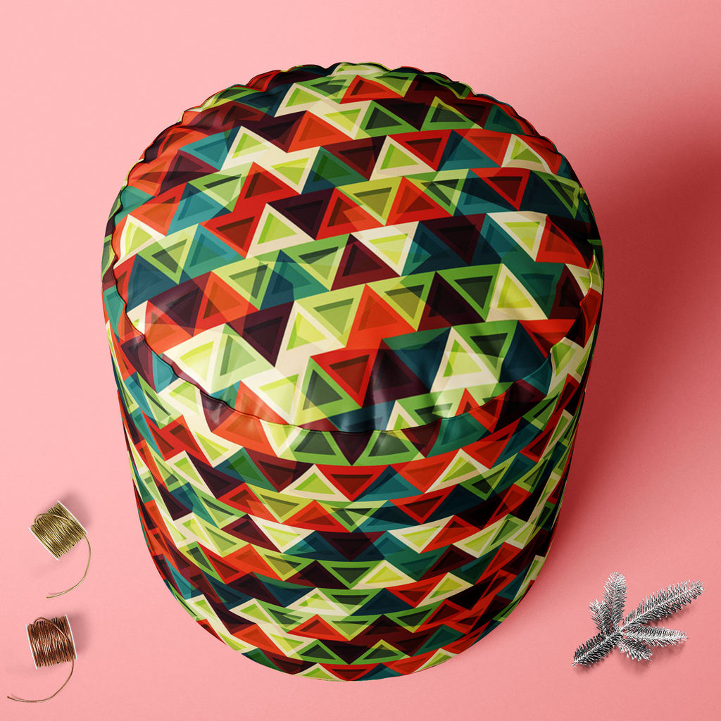 Grunge Triangle D3 Footstool Footrest Puffy Pouffe Ottoman Bean Bag | Canvas Fabric-Footstools-FST_CB_BN-IC 5007436 IC 5007436, Abstract Expressionism, Abstracts, African, American, Ancient, Art and Paintings, Aztec, Culture, Decorative, Diamond, Digital, Digital Art, Ethnic, Geometric, Geometric Abstraction, Graphic, Historical, Illustrations, Medieval, Mexican, Modern Art, Patterns, Retro, Semi Abstract, Signs, Signs and Symbols, Traditional, Triangles, Tribal, Vintage, World Culture, grunge, triangle, d3