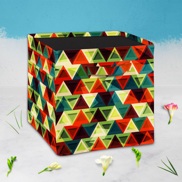 Grunge Triangle D3 Foldable Open Storage Bin | Organizer Box, Toy Basket, Shelf Box, Laundry Bag | Canvas Fabric-Storage Bins-STR_BI_CB-IC 5007436 IC 5007436, Abstract Expressionism, Abstracts, African, American, Ancient, Art and Paintings, Aztec, Culture, Decorative, Diamond, Digital, Digital Art, Ethnic, Geometric, Geometric Abstraction, Graphic, Historical, Illustrations, Medieval, Mexican, Modern Art, Patterns, Retro, Semi Abstract, Signs, Signs and Symbols, Traditional, Triangles, Tribal, Vintage, Worl
