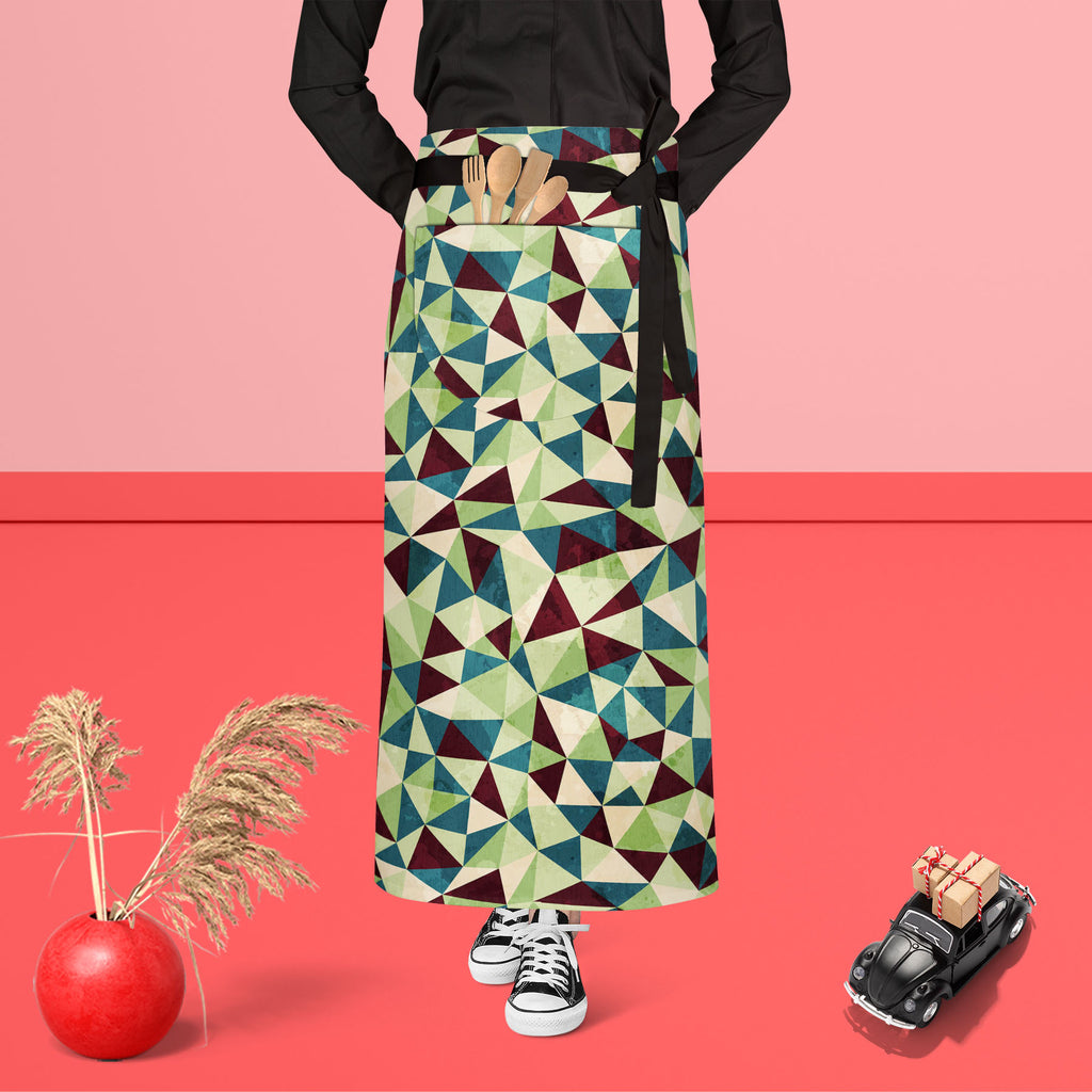 Grunge Triangle D4 Apron | Adjustable, Free Size & Waist Tiebacks-Aprons Waist to Feet-APR_WS_FT-IC 5007437 IC 5007437, Abstract Expressionism, Abstracts, Ancient, Art and Paintings, Culture, Diamond, Digital, Digital Art, Ethnic, Geometric, Geometric Abstraction, Graphic, Grid Art, Historical, Illustrations, Medieval, Patterns, Retro, Semi Abstract, Signs, Signs and Symbols, Traditional, Triangles, Tribal, Vintage, World Culture, grunge, triangle, d4, apron, adjustable, free, size, waist, tiebacks, abstrac