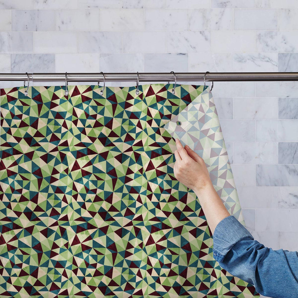 Grunge Triangle Washable Waterproof Shower Curtain-Shower Curtains-CUR_SH-IC 5007437 IC 5007437, Abstract Expressionism, Abstracts, Ancient, Art and Paintings, Culture, Diamond, Digital, Digital Art, Ethnic, Geometric, Geometric Abstraction, Graphic, Grid Art, Historical, Illustrations, Medieval, Patterns, Retro, Semi Abstract, Signs, Signs and Symbols, Traditional, Triangles, Tribal, Vintage, World Culture, grunge, triangle, washable, waterproof, shower, curtain, abstract, art, artistic, artwork, backdrop,