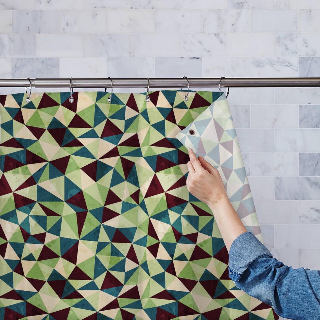 Grunge Triangle D4 Washable Waterproof Shower Curtain-Shower Curtains-CUR_SH-IC 5007437 IC 5007437, Abstract Expressionism, Abstracts, Ancient, Art and Paintings, Culture, Diamond, Digital, Digital Art, Ethnic, Geometric, Geometric Abstraction, Graphic, Grid Art, Historical, Illustrations, Medieval, Patterns, Retro, Semi Abstract, Signs, Signs and Symbols, Traditional, Triangles, Tribal, Vintage, World Culture, grunge, triangle, d4, washable, waterproof, shower, curtain, abstract, art, artistic, artwork, ba