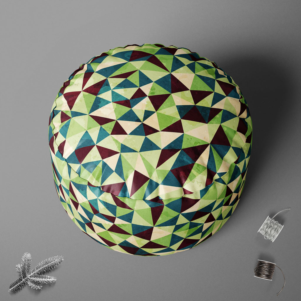 Grunge Triangle D4 Footstool Footrest Puffy Pouffe Ottoman Bean Bag | Canvas Fabric-Footstools-FST_CB_BN-IC 5007437 IC 5007437, Abstract Expressionism, Abstracts, Ancient, Art and Paintings, Culture, Diamond, Digital, Digital Art, Ethnic, Geometric, Geometric Abstraction, Graphic, Grid Art, Historical, Illustrations, Medieval, Patterns, Retro, Semi Abstract, Signs, Signs and Symbols, Traditional, Triangles, Tribal, Vintage, World Culture, grunge, triangle, d4, footstool, footrest, puffy, pouffe, ottoman, be