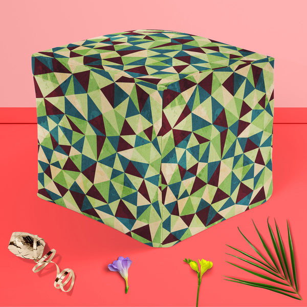 Grunge Triangle D4 Footstool Footrest Puffy Pouffe Ottoman Bean Bag | Canvas Fabric-Footstools-FST_CB_BN-IC 5007437 IC 5007437, Abstract Expressionism, Abstracts, Ancient, Art and Paintings, Culture, Diamond, Digital, Digital Art, Ethnic, Geometric, Geometric Abstraction, Graphic, Grid Art, Historical, Illustrations, Medieval, Patterns, Retro, Semi Abstract, Signs, Signs and Symbols, Traditional, Triangles, Tribal, Vintage, World Culture, grunge, triangle, d4, puffy, pouffe, ottoman, footstool, footrest, be