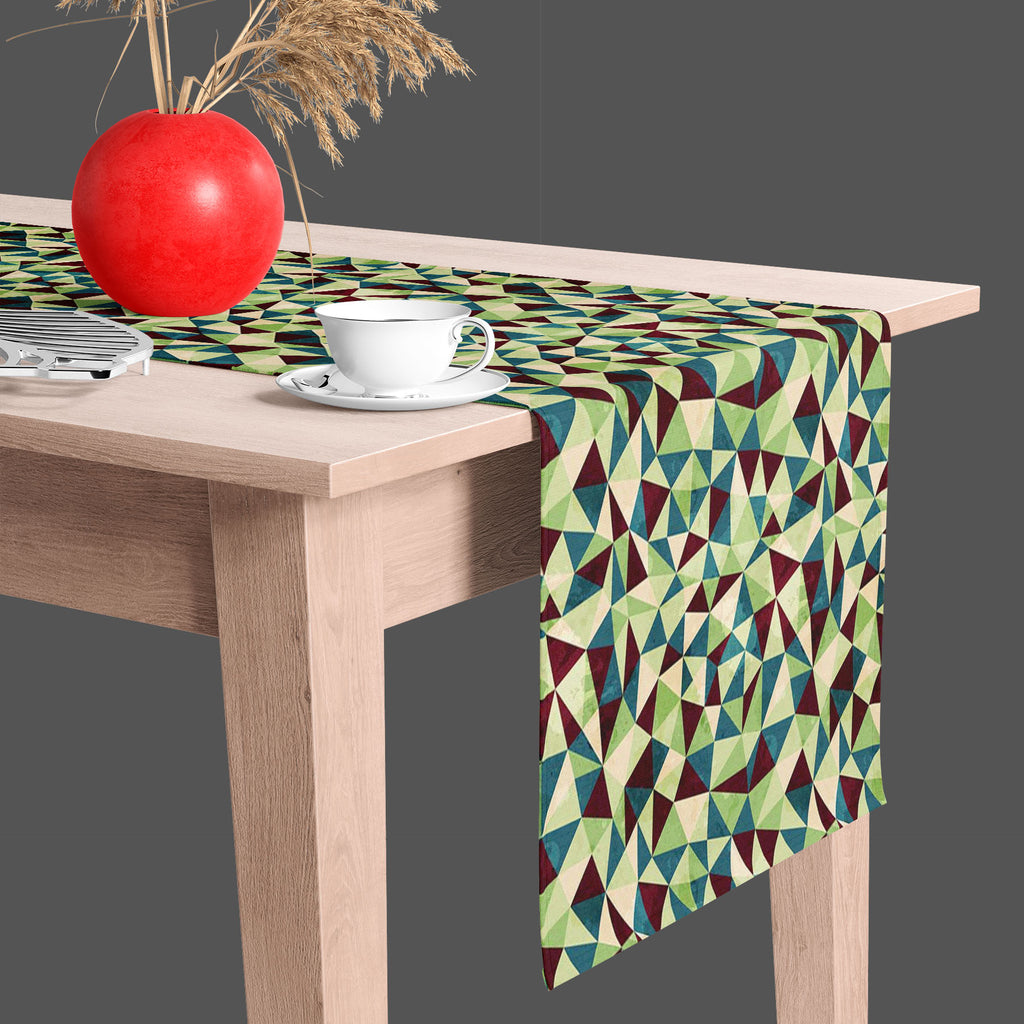Grunge Triangle D4 Table Runner-Table Runners-RUN_TB-IC 5007437 IC 5007437, Abstract Expressionism, Abstracts, Ancient, Art and Paintings, Culture, Diamond, Digital, Digital Art, Ethnic, Geometric, Geometric Abstraction, Graphic, Grid Art, Historical, Illustrations, Medieval, Patterns, Retro, Semi Abstract, Signs, Signs and Symbols, Traditional, Triangles, Tribal, Vintage, World Culture, grunge, triangle, d4, table, runner, abstract, art, artistic, artwork, backdrop, background, classic, color, colorful, co