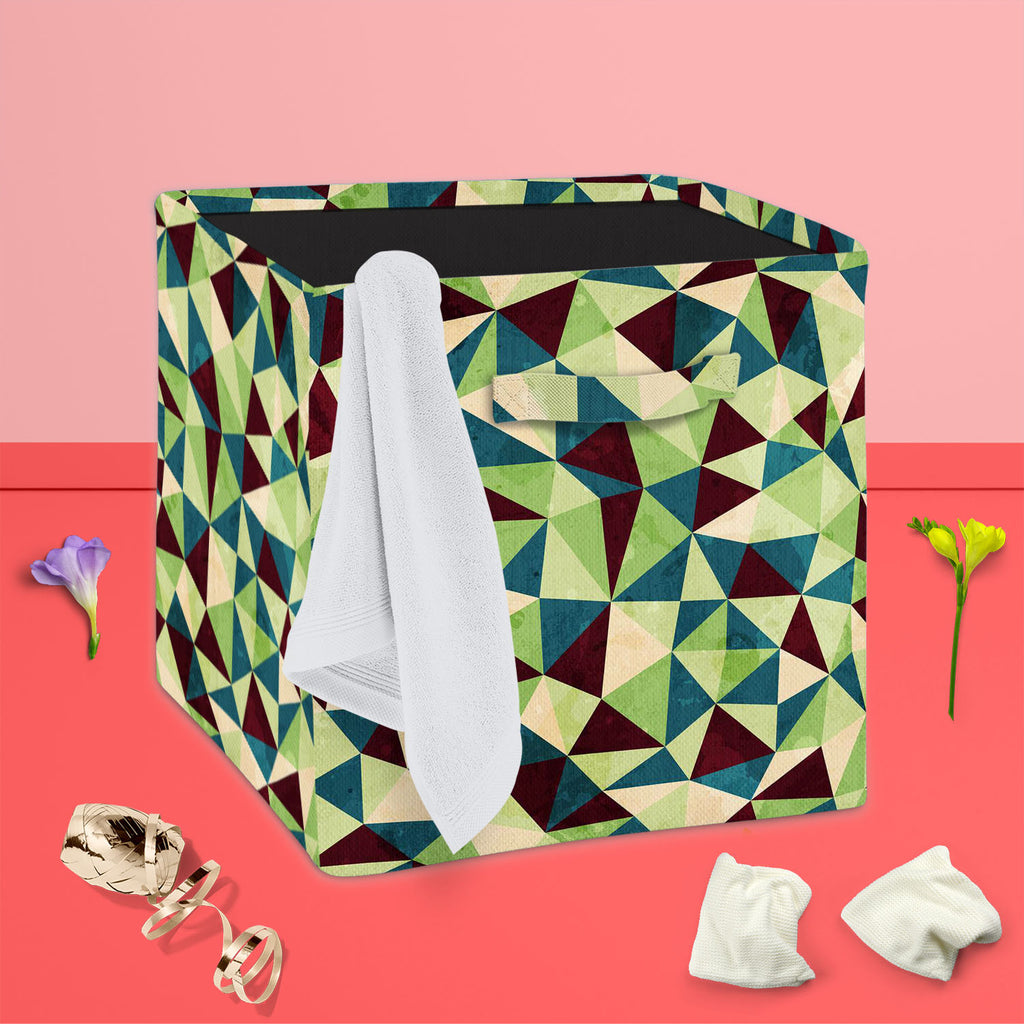 Grunge Triangle D4 Foldable Open Storage Bin | Organizer Box, Toy Basket, Shelf Box, Laundry Bag | Canvas Fabric-Storage Bins-STR_BI_CB-IC 5007437 IC 5007437, Abstract Expressionism, Abstracts, Ancient, Art and Paintings, Culture, Diamond, Digital, Digital Art, Ethnic, Geometric, Geometric Abstraction, Graphic, Grid Art, Historical, Illustrations, Medieval, Patterns, Retro, Semi Abstract, Signs, Signs and Symbols, Traditional, Triangles, Tribal, Vintage, World Culture, grunge, triangle, d4, foldable, open, 