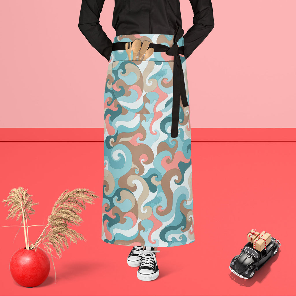 Waves Apron | Adjustable, Free Size & Waist Tiebacks-Aprons Waist to Feet-APR_WS_FT-IC 5007438 IC 5007438, Abstract Expressionism, Abstracts, Art and Paintings, Decorative, Digital, Digital Art, Drawing, Geometric Abstraction, Graphic, Illustrations, Modern Art, Patterns, Semi Abstract, Signs, Signs and Symbols, Stripes, waves, apron, adjustable, free, size, waist, tiebacks, abstract, abstraction, anchor, aqua, art, backdrop, background, banner, beautiful, beauty, blue, bright, card, color, concept, cover, 