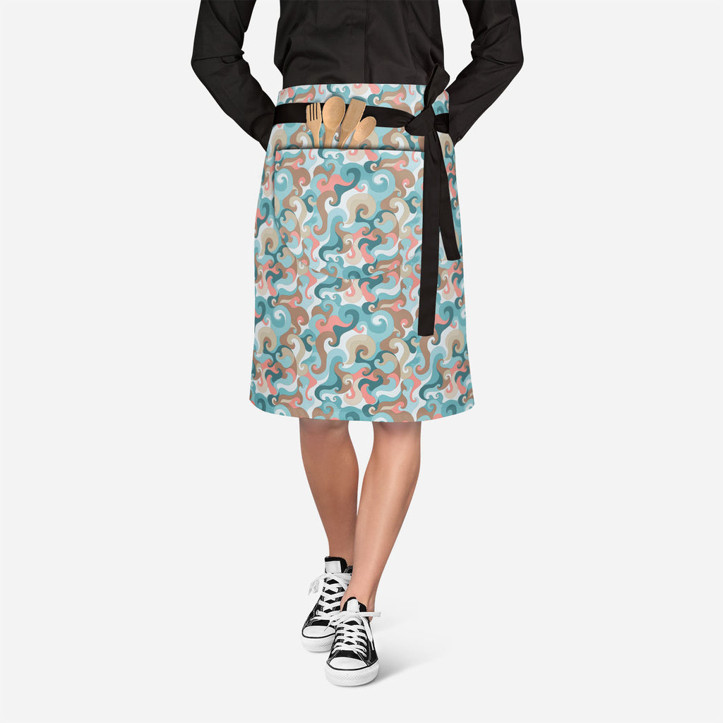 Waves Apron | Adjustable, Free Size & Waist Tiebacks-Apron Waist to Feet-APR_WS_KN-IC 5007438 IC 5007438, Abstract Expressionism, Abstracts, Art and Paintings, Decorative, Digital, Digital Art, Drawing, Geometric Abstraction, Graphic, Illustrations, Modern Art, Patterns, Semi Abstract, Signs, Signs and Symbols, Stripes, waves, apron, adjustable, free, size, waist, tiebacks, abstract, abstraction, anchor, aqua, art, backdrop, background, banner, beautiful, beauty, blue, bright, card, color, concept, cover, c