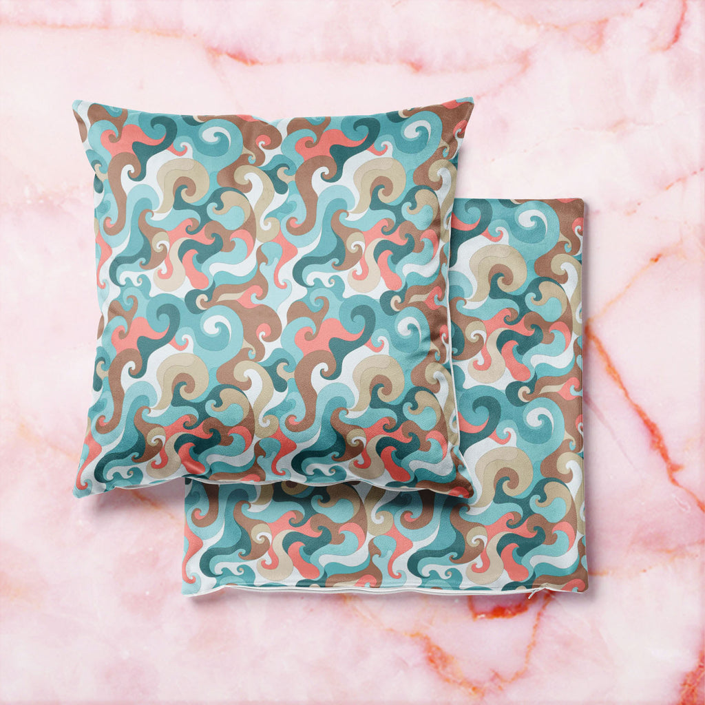 Waves Cushion Cover Throw Pillow-Cushion Covers-CUS_CV-IC 5007438 IC 5007438, Abstract Expressionism, Abstracts, Art and Paintings, Decorative, Digital, Digital Art, Drawing, Geometric Abstraction, Graphic, Illustrations, Modern Art, Patterns, Semi Abstract, Signs, Signs and Symbols, Stripes, waves, cushion, cover, throw, pillow, abstract, abstraction, anchor, aqua, art, backdrop, background, banner, beautiful, beauty, blue, bright, card, color, concept, creative, curl, curve, decor, decoration, design, eff