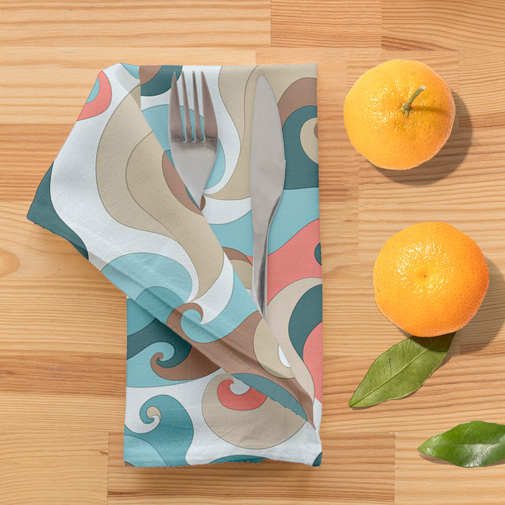 Waves Table Napkin-Table Napkins-NAP_TB-IC 5007438 IC 5007438, Abstract Expressionism, Abstracts, Art and Paintings, Decorative, Digital, Digital Art, Drawing, Geometric Abstraction, Graphic, Illustrations, Modern Art, Patterns, Semi Abstract, Signs, Signs and Symbols, Stripes, waves, table, napkin, abstract, abstraction, anchor, aqua, art, backdrop, background, banner, beautiful, beauty, blue, bright, card, color, concept, cover, creative, curl, curve, decor, decoration, design, effect, element, fabric, fr