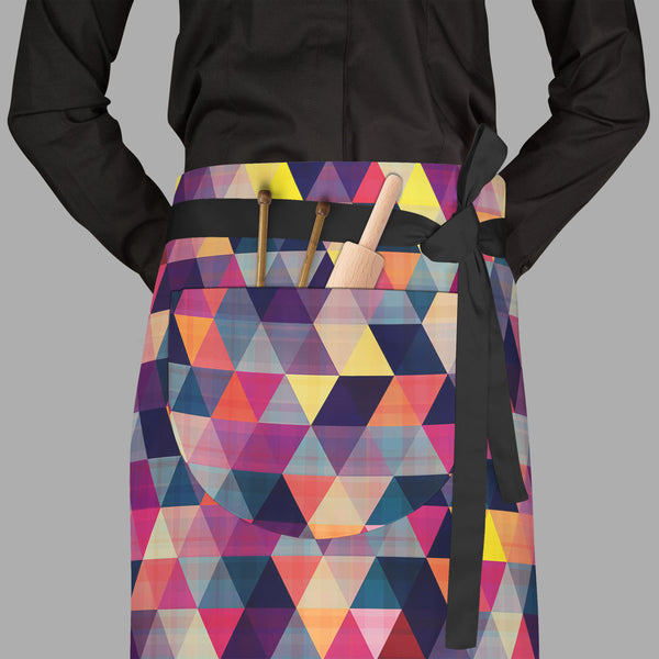 Triangled D1 Apron | Adjustable, Free Size & Waist Tiebacks-Aprons Waist to Feet-APR_WS_FT-IC 5007439 IC 5007439, Abstract Expressionism, Abstracts, Ancient, Black, Black and White, Decorative, Diamond, Fantasy, Fashion, Geometric, Geometric Abstraction, Grid Art, Historical, Medieval, Modern Art, Patterns, Pop Art, Retro, Semi Abstract, Signs, Signs and Symbols, Triangles, Vintage, triangled, d1, full-length, waist, to, feet, apron, poly-cotton, fabric, adjustable, tiebacks, pattern, texture, abstract, sea