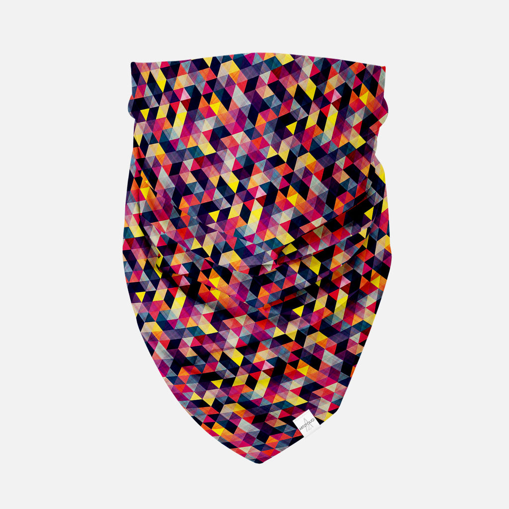 Triangled Printed Bandana | Headband Headwear Wristband Balaclava | Unisex | Soft Poly Fabric-Bandanas-BND_FB_BS-IC 5007439 IC 5007439, Abstract Expressionism, Abstracts, Ancient, Black, Black and White, Decorative, Diamond, Fantasy, Fashion, Geometric, Geometric Abstraction, Grid Art, Historical, Medieval, Modern Art, Patterns, Pop Art, Retro, Semi Abstract, Signs, Signs and Symbols, Triangles, Vintage, triangled, printed, bandana, headband, headwear, wristband, balaclava, unisex, soft, poly, fabric, patte
