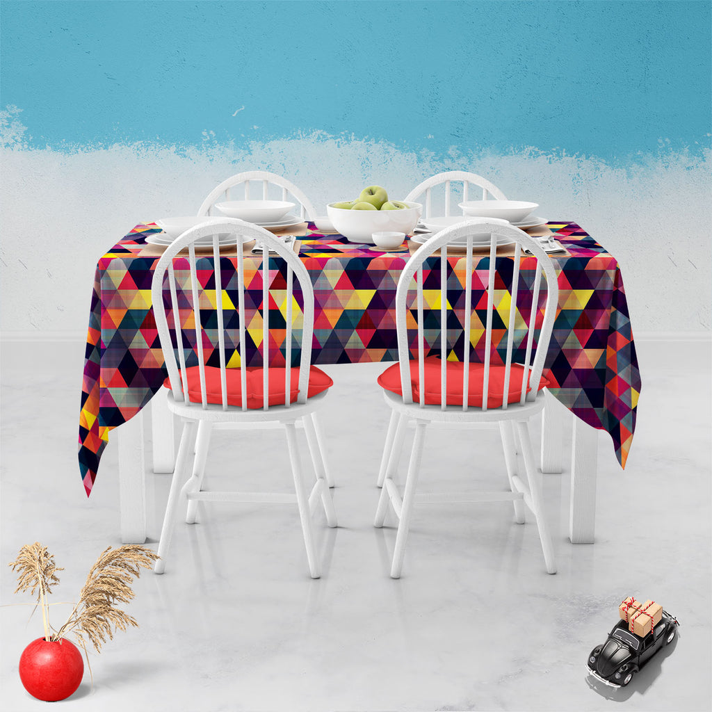 Triangled D1 Table Cloth Cover-Table Covers-CVR_TB_NR-IC 5007439 IC 5007439, Abstract Expressionism, Abstracts, Ancient, Black, Black and White, Decorative, Diamond, Fantasy, Fashion, Geometric, Geometric Abstraction, Grid Art, Historical, Medieval, Modern Art, Patterns, Pop Art, Retro, Semi Abstract, Signs, Signs and Symbols, Triangles, Vintage, triangled, d1, table, cloth, cover, pattern, texture, abstract, seamless, triangle, background, geometry, grid, patchwork, mosaic, wallpaper, muster, shape, modern