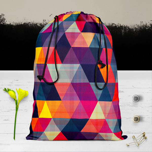 Triangled D1 Reusable Sack Bag | Bag for Gym, Storage, Vegetable & Travel-Drawstring Sack Bags-SCK_FB_DS-IC 5007439 IC 5007439, Abstract Expressionism, Abstracts, Ancient, Black, Black and White, Decorative, Diamond, Fantasy, Fashion, Geometric, Geometric Abstraction, Grid Art, Historical, Medieval, Modern Art, Patterns, Pop Art, Retro, Semi Abstract, Signs, Signs and Symbols, Triangles, Vintage, triangled, d1, reusable, sack, bag, for, gym, storage, vegetable, travel, cotton, canvas, fabric, pattern, textu