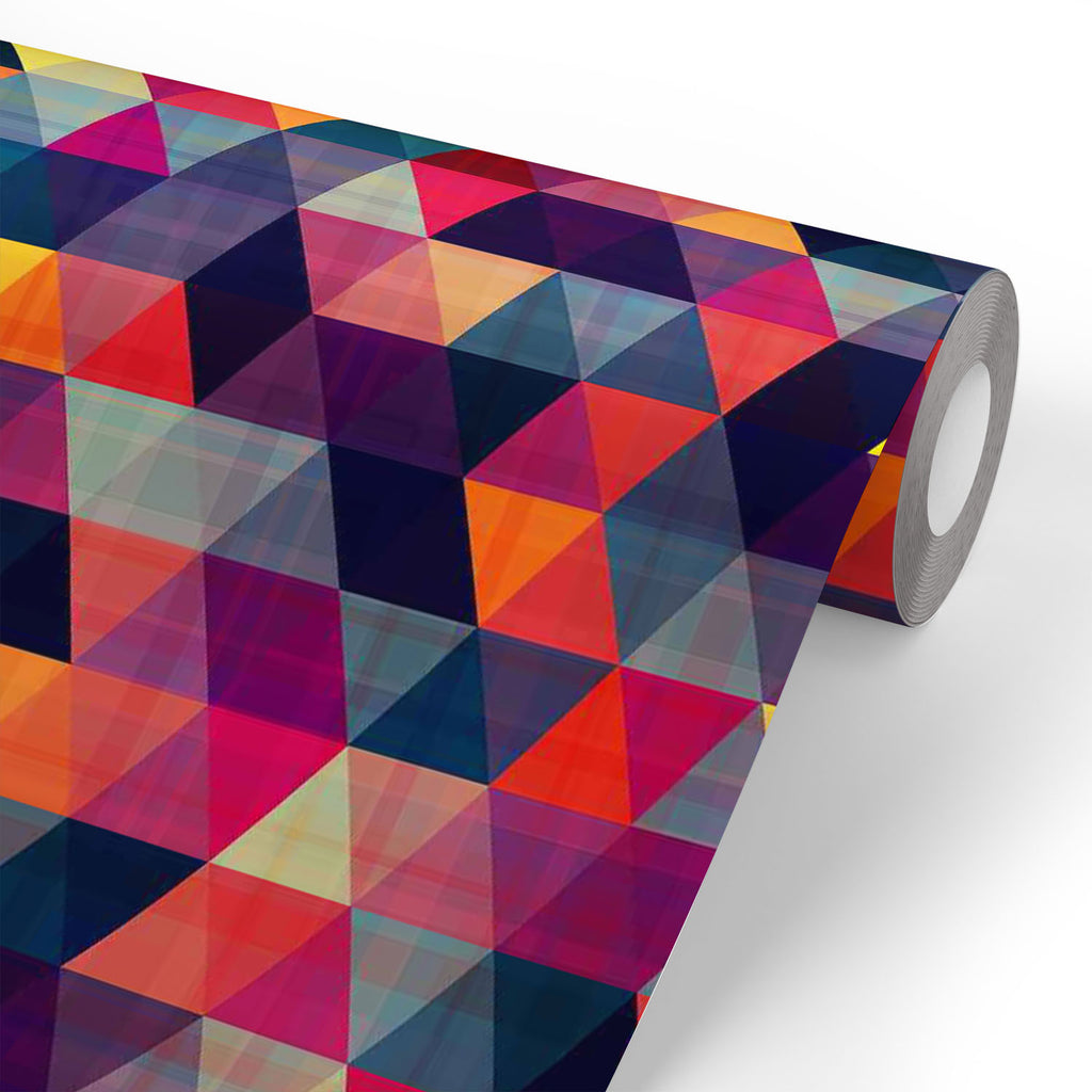 Triangled Wallpaper Roll-Wallpapers Peel & Stick-WAL_PA-IC 5007439 IC 5007439, Abstract Expressionism, Abstracts, Ancient, Black, Black and White, Decorative, Diamond, Fantasy, Fashion, Geometric, Geometric Abstraction, Grid Art, Historical, Medieval, Modern Art, Patterns, Pop Art, Retro, Semi Abstract, Signs, Signs and Symbols, Triangles, Vintage, triangled, wallpaper, roll, pattern, texture, abstract, seamless, triangle, background, geometry, grid, patchwork, mosaic, muster, shape, modern, red, angle, bac