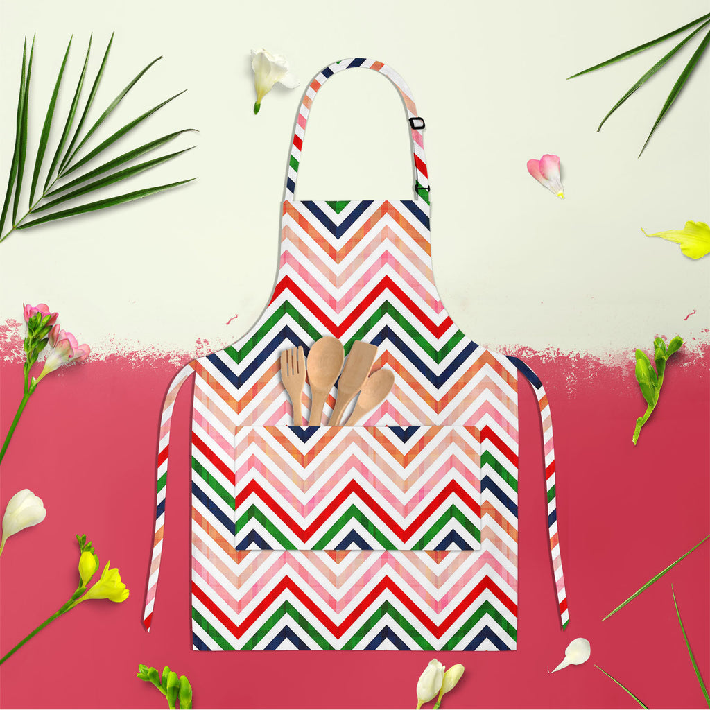 Chevron D1 Apron | Adjustable, Free Size & Waist Tiebacks-Aprons Neck to Knee-APR_NK_KN-IC 5007440 IC 5007440, Abstract Expressionism, Abstracts, Ancient, Black and White, Chevron, Decorative, Geometric, Geometric Abstraction, Historical, Medieval, Modern Art, Nautical, Patterns, Retro, Semi Abstract, Signs, Signs and Symbols, Stripes, Vintage, White, d1, apron, adjustable, free, size, waist, tiebacks, pattern, abstract, backdrop, background, blend, blue, colorful, contrast, design, effect, fabric, fancy, f