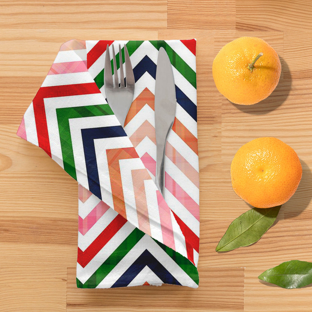 Chevron D1 Table Napkin-Table Napkins-NAP_TB-IC 5007440 IC 5007440, Abstract Expressionism, Abstracts, Ancient, Black and White, Chevron, Decorative, Geometric, Geometric Abstraction, Historical, Medieval, Modern Art, Nautical, Patterns, Retro, Semi Abstract, Signs, Signs and Symbols, Stripes, Vintage, White, d1, table, napkin, pattern, abstract, backdrop, background, blend, blue, colorful, contrast, design, effect, fabric, fancy, fuchsia, fun, futuristic, glossy, green, lines, magenta, modern, navy, orange
