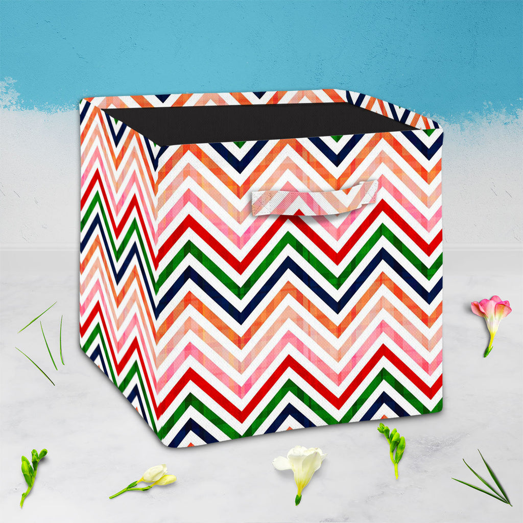Chevron D1 Foldable Open Storage Bin | Organizer Box, Toy Basket, Shelf Box, Laundry Bag | Canvas Fabric-Storage Bins-STR_BI_CB-IC 5007440 IC 5007440, Abstract Expressionism, Abstracts, Ancient, Black and White, Chevron, Decorative, Geometric, Geometric Abstraction, Historical, Medieval, Modern Art, Nautical, Patterns, Retro, Semi Abstract, Signs, Signs and Symbols, Stripes, Vintage, White, d1, foldable, open, storage, bin, organizer, box, toy, basket, shelf, laundry, bag, canvas, fabric, pattern, abstract,