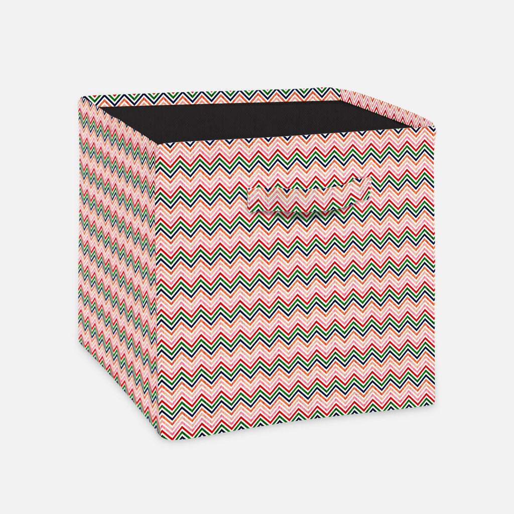 Chevron Foldable Open Storage Bin | Organizer Box, Toy Basket, Shelf Box, Laundry Bag | Canvas Fabric-Storage Bins-STR_BI_CB-IC 5007440 IC 5007440, Abstract Expressionism, Abstracts, Ancient, Black and White, Chevron, Decorative, Geometric, Geometric Abstraction, Historical, Medieval, Modern Art, Nautical, Patterns, Retro, Semi Abstract, Signs, Signs and Symbols, Stripes, Vintage, White, foldable, open, storage, bin, organizer, box, toy, basket, shelf, laundry, bag, canvas, fabric, pattern, abstract, backdr