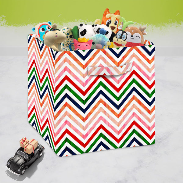 Chevron D1 Foldable Open Storage Bin | Organizer Box, Toy Basket, Shelf Box, Laundry Bag | Canvas Fabric-Storage Bins-STR_BI_CB-IC 5007440 IC 5007440, Abstract Expressionism, Abstracts, Ancient, Black and White, Chevron, Decorative, Geometric, Geometric Abstraction, Historical, Medieval, Modern Art, Nautical, Patterns, Retro, Semi Abstract, Signs, Signs and Symbols, Stripes, Vintage, White, d1, foldable, open, storage, bin, organizer, box, toy, basket, shelf, laundry, bag, canvas, fabric, pattern, abstract,