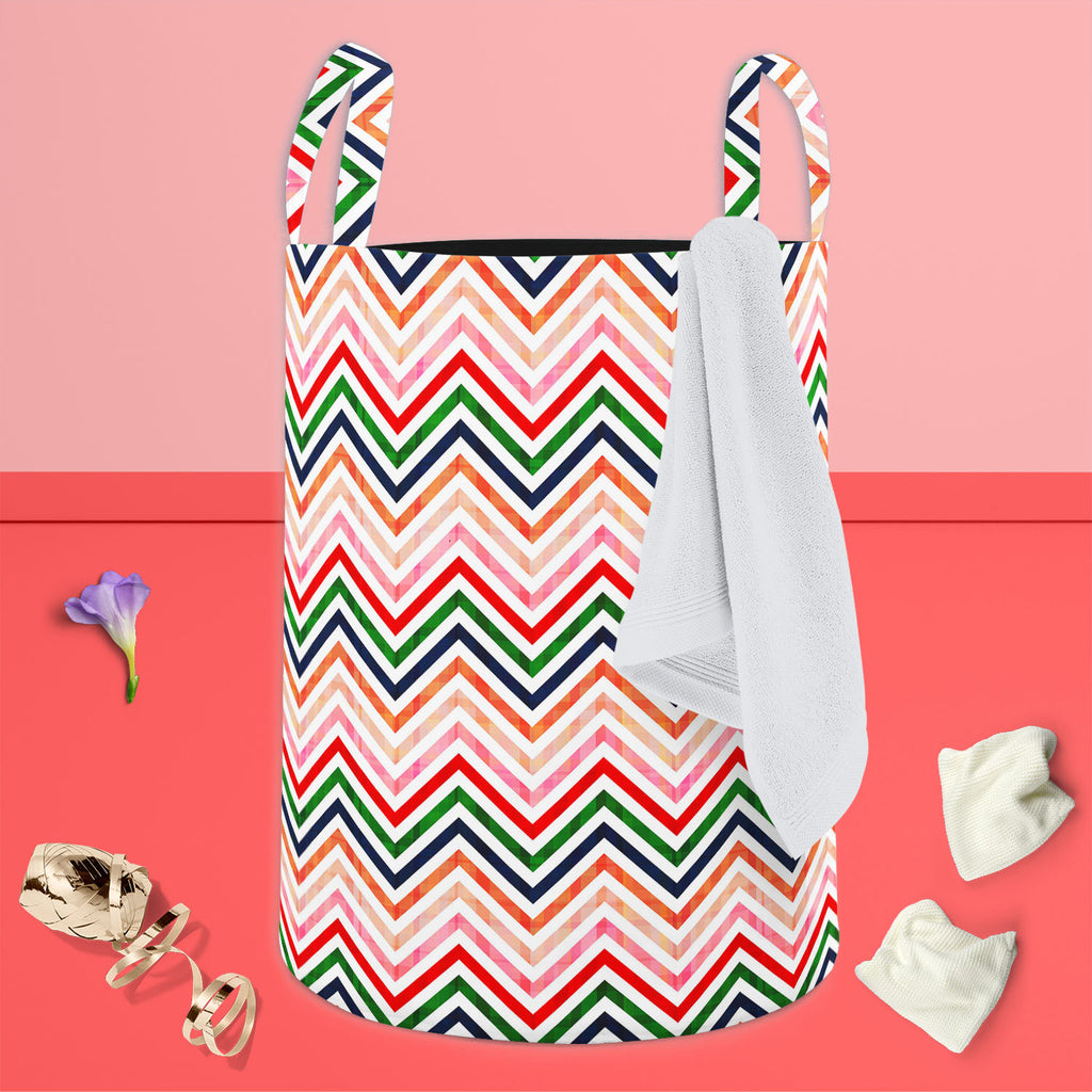 Chevron D1 Foldable Open Storage Bin | Organizer Box, Toy Basket, Shelf Box, Laundry Bag | Canvas Fabric-Storage Bins-STR_BI_CB-IC 5007440 IC 5007440, Abstract Expressionism, Abstracts, Ancient, Black and White, Chevron, Decorative, Geometric, Geometric Abstraction, Historical, Medieval, Modern Art, Nautical, Patterns, Retro, Semi Abstract, Signs, Signs and Symbols, Stripes, Vintage, White, d1, foldable, open, storage, bin, organizer, box, toy, basket, shelf, laundry, bag, canvas, fabric, pattern, abstract,