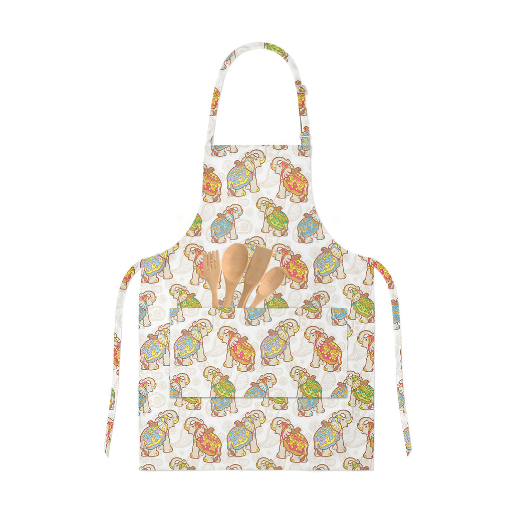 Indian Elephant Apron | Adjustable, Free Size & Waist Tiebacks-Aprons Neck to Knee-APR_NK_KN-IC 5007441 IC 5007441, Abstract Expressionism, Abstracts, African, Ancient, Animals, Animated Cartoons, Art and Paintings, Asian, Baby, Caricature, Cartoons, Children, Decorative, Digital, Digital Art, Festivals, Festivals and Occasions, Festive, Geometric, Geometric Abstraction, Graphic, Historical, Illustrations, Indian, Kids, Medieval, Modern Art, Nature, Patterns, Pets, Retro, Scenic, Semi Abstract, Signs, Signs
