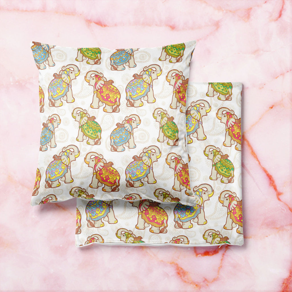 Indian Elephant D1 Cushion Cover Throw Pillow-Cushion Covers-CUS_CV-IC 5007441 IC 5007441, Abstract Expressionism, Abstracts, African, Ancient, Animals, Animated Cartoons, Art and Paintings, Asian, Baby, Caricature, Cartoons, Children, Decorative, Digital, Digital Art, Festivals, Festivals and Occasions, Festive, Geometric, Geometric Abstraction, Graphic, Historical, Illustrations, Indian, Kids, Medieval, Modern Art, Nature, Patterns, Pets, Retro, Scenic, Semi Abstract, Signs, Signs and Symbols, Vintage, el
