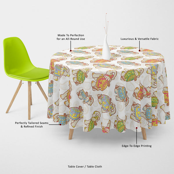 Indian Elephant Table Cloth Cover-Table Covers-CVR_TB_RD-IC 5007441 IC 5007441, Abstract Expressionism, Abstracts, African, Ancient, Animals, Animated Cartoons, Art and Paintings, Asian, Baby, Caricature, Cartoons, Children, Decorative, Digital, Digital Art, Festivals, Festivals and Occasions, Festive, Geometric, Geometric Abstraction, Graphic, Historical, Illustrations, Indian, Kids, Medieval, Modern Art, Nature, Patterns, Pets, Retro, Scenic, Semi Abstract, Signs, Signs and Symbols, Vintage, elephant, tab