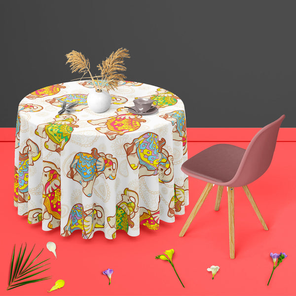 Indian Elephant D1 Table Cloth Cover-Table Covers-CVR_TB_RD-IC 5007441 IC 5007441, Abstract Expressionism, Abstracts, African, Ancient, Animals, Animated Cartoons, Art and Paintings, Asian, Baby, Caricature, Cartoons, Children, Decorative, Digital, Digital Art, Festivals, Festivals and Occasions, Festive, Geometric, Geometric Abstraction, Graphic, Historical, Illustrations, Indian, Kids, Medieval, Modern Art, Nature, Patterns, Pets, Retro, Scenic, Semi Abstract, Signs, Signs and Symbols, Vintage, elephant, 