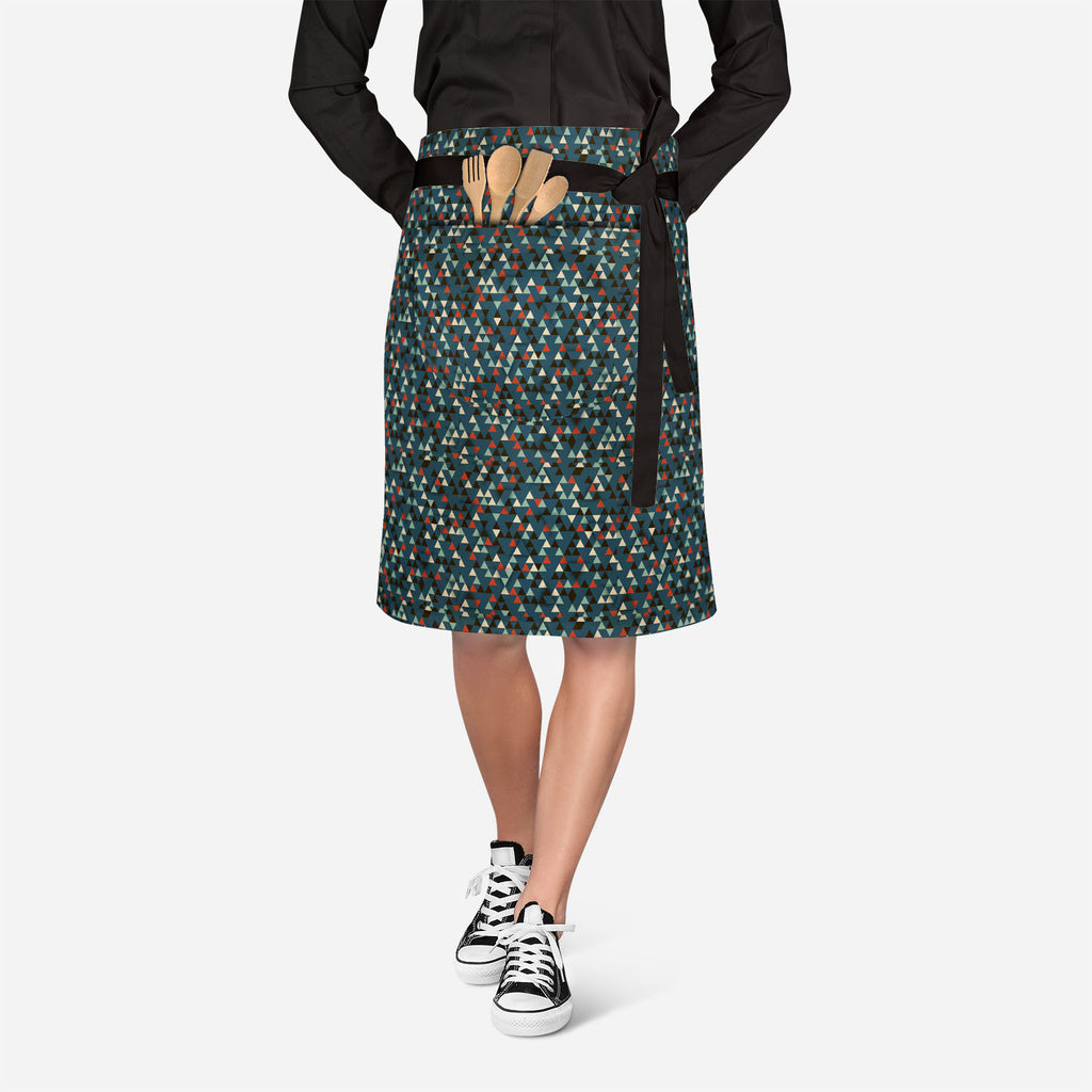 Dark Triangles Apron | Adjustable, Free Size & Waist Tiebacks-Apron Waist to Feet-APR_WS_KN-IC 5007442 IC 5007442, 3D, Abstract Expressionism, Abstracts, Ancient, Art and Paintings, Diamond, Digital, Digital Art, Geometric, Geometric Abstraction, Graphic, Historical, Illustrations, Medieval, Modern Art, Patterns, Pop Art, Retro, Semi Abstract, Signs, Signs and Symbols, Triangles, Vintage, dark, apron, adjustable, free, size, waist, tiebacks, abstract, art, artistic, backdrop, background, beige, blue, color,