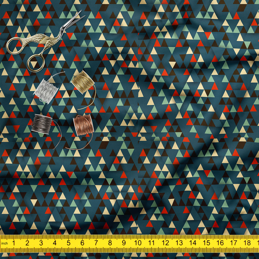 Dark Triangles D1 Upholstery Fabric by Metre | For Sofa, Curtains, Cushions, Furnishing, Craft, Dress Material-Upholstery Fabrics-FAB_RW-IC 5007442 IC 5007442, 3D, Abstract Expressionism, Abstracts, Ancient, Art and Paintings, Diamond, Digital, Digital Art, Geometric, Geometric Abstraction, Graphic, Historical, Illustrations, Medieval, Modern Art, Patterns, Pop Art, Retro, Semi Abstract, Signs, Signs and Symbols, Triangles, Vintage, dark, d1, upholstery, fabric, by, metre, for, sofa, curtains, cushions, fur