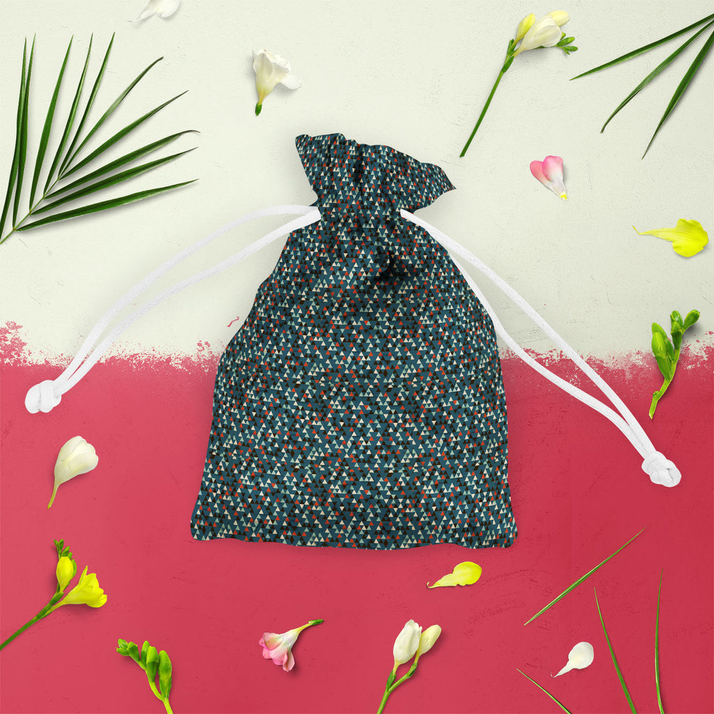 Dark Triangles D1 Pouch Wrist Potli Bag | Bag for Weddings & Casual Parties-Drawstring Pouches-PCH_FB_DS-IC 5007442 IC 5007442, 3D, Abstract Expressionism, Abstracts, Ancient, Art and Paintings, Diamond, Digital, Digital Art, Geometric, Geometric Abstraction, Graphic, Historical, Illustrations, Medieval, Modern Art, Patterns, Pop Art, Retro, Semi Abstract, Signs, Signs and Symbols, Triangles, Vintage, dark, d1, pouch, wrist, potli, bag, for, weddings, casual, parties, abstract, art, artistic, backdrop, back