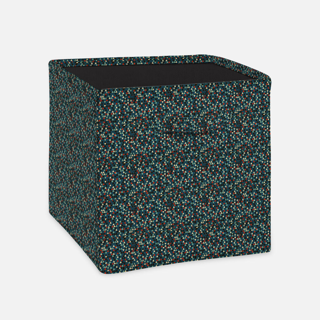 Dark Triangles Foldable Open Storage Bin | Organizer Box, Toy Basket, Shelf Box, Laundry Bag | Canvas Fabric-Storage Bins-STR_BI_CB-IC 5007442 IC 5007442, 3D, Abstract Expressionism, Abstracts, Ancient, Art and Paintings, Diamond, Digital, Digital Art, Geometric, Geometric Abstraction, Graphic, Historical, Illustrations, Medieval, Modern Art, Patterns, Pop Art, Retro, Semi Abstract, Signs, Signs and Symbols, Triangles, Vintage, dark, foldable, open, storage, bin, organizer, box, toy, basket, shelf, laundry,