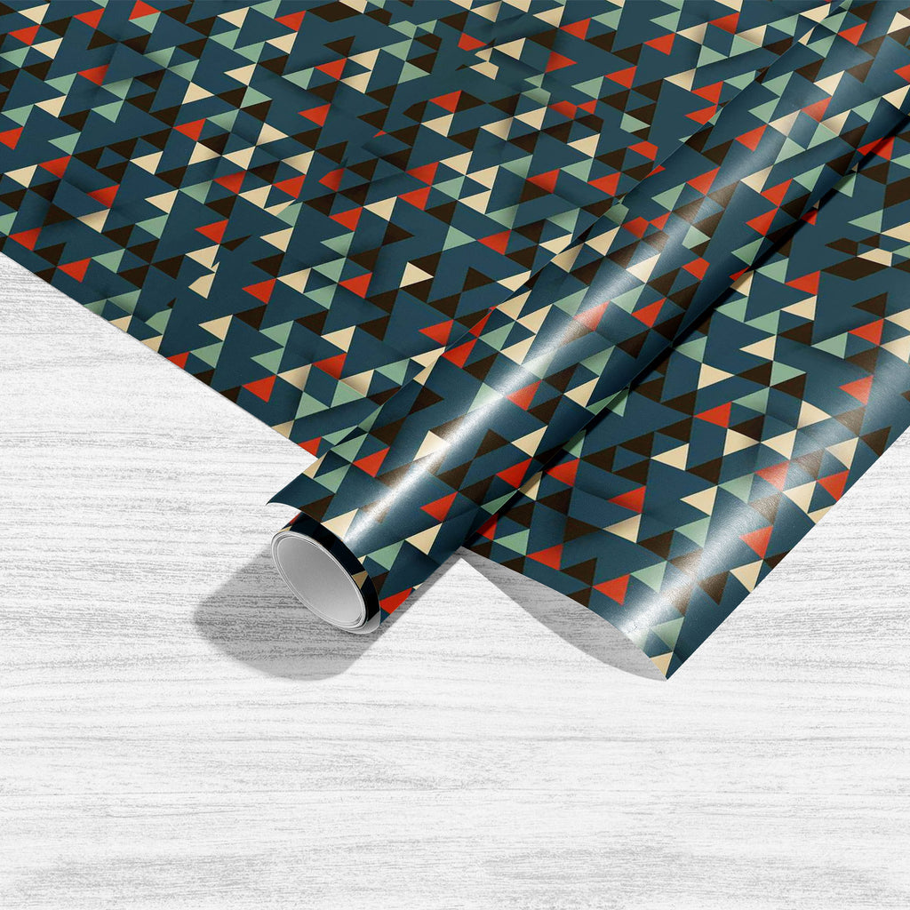 Dark Triangles D1 Art & Craft Gift Wrapping Paper-Wrapping Papers-WRP_PP-IC 5007442 IC 5007442, 3D, Abstract Expressionism, Abstracts, Ancient, Art and Paintings, Diamond, Digital, Digital Art, Geometric, Geometric Abstraction, Graphic, Historical, Illustrations, Medieval, Modern Art, Patterns, Pop Art, Retro, Semi Abstract, Signs, Signs and Symbols, Triangles, Vintage, dark, d1, art, craft, gift, wrapping, paper, abstract, artistic, backdrop, background, beige, blue, color, colorful, concept, creative, dec