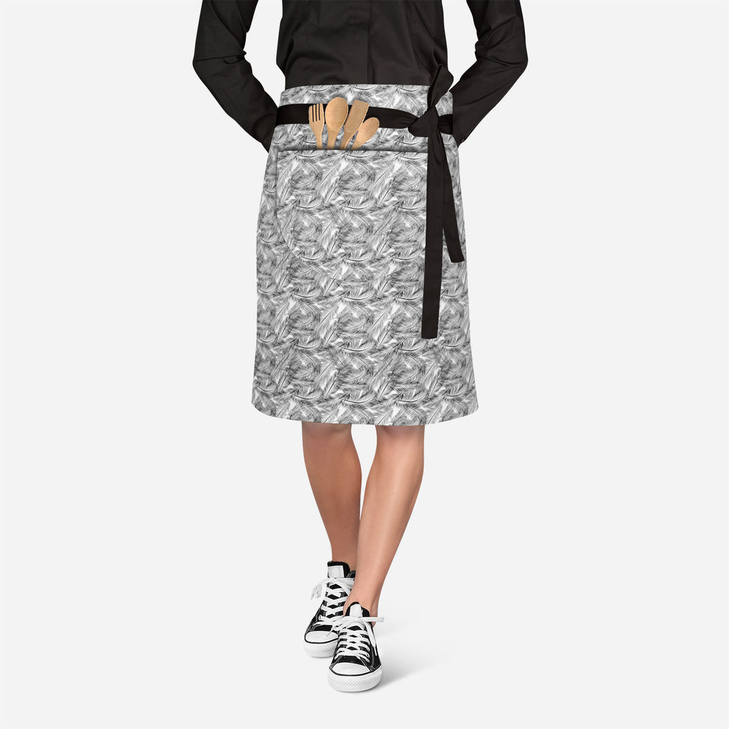 Feathers Apron | Adjustable, Free Size & Waist Tiebacks-Apron Waist to Feet-APR_WS_KN-IC 5007443 IC 5007443, Abstract Expressionism, Abstracts, Ancient, Animals, Art and Paintings, Birds, Black, Black and White, Decorative, Digital, Digital Art, Drawing, Fashion, Geometric, Geometric Abstraction, Graphic, Historical, Illustrations, Medieval, Modern Art, Nature, Patterns, Retro, Scenic, Semi Abstract, Signs, Signs and Symbols, Vintage, White, feathers, apron, adjustable, free, size, waist, tiebacks, abstract