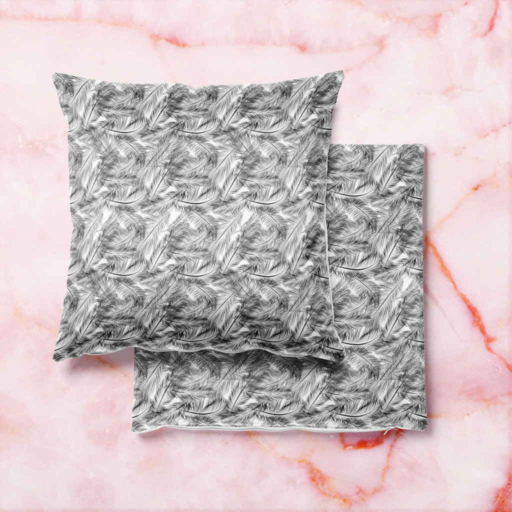 Feathers Cushion Cover Throw Pillow-Cushion Covers-CUS_CV-IC 5007443 IC 5007443, Abstract Expressionism, Abstracts, Ancient, Animals, Art and Paintings, Birds, Black, Black and White, Decorative, Digital, Digital Art, Drawing, Fashion, Geometric, Geometric Abstraction, Graphic, Historical, Illustrations, Medieval, Modern Art, Nature, Patterns, Retro, Scenic, Semi Abstract, Signs, Signs and Symbols, Vintage, White, feathers, cushion, cover, throw, pillow, abstract, air, animal, art, artistic, backdrop, backg