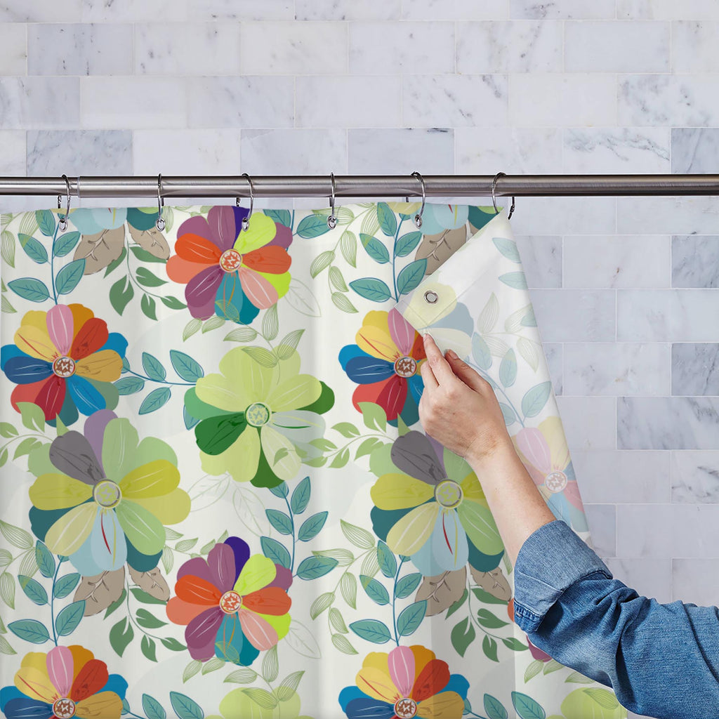 Budding Flowers D1 Washable Waterproof Shower Curtain-Shower Curtains-CUR_SH-IC 5007444 IC 5007444, Abstract Expressionism, Abstracts, Ancient, Art and Paintings, Botanical, Fashion, Floral, Flowers, Historical, Illustrations, Medieval, Nature, Paintings, Patterns, Retro, Semi Abstract, Signs, Signs and Symbols, Vintage, budding, d1, washable, waterproof, shower, curtain, background, wallpaper, pattern, flower, abstract, affection, backdrop, beautiful, beauty, blossom, blue, colorful, creative, decor, decor