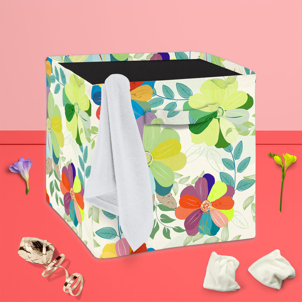 Budding Flowers D1 Foldable Open Storage Bin | Organizer Box, Toy Basket, Shelf Box, Laundry Bag | Canvas Fabric-Storage Bins-STR_BI_CB-IC 5007444 IC 5007444, Abstract Expressionism, Abstracts, Ancient, Art and Paintings, Botanical, Fashion, Floral, Flowers, Historical, Illustrations, Medieval, Nature, Paintings, Patterns, Retro, Semi Abstract, Signs, Signs and Symbols, Vintage, budding, d1, foldable, open, storage, bin, organizer, box, toy, basket, shelf, laundry, bag, canvas, fabric, background, wallpaper