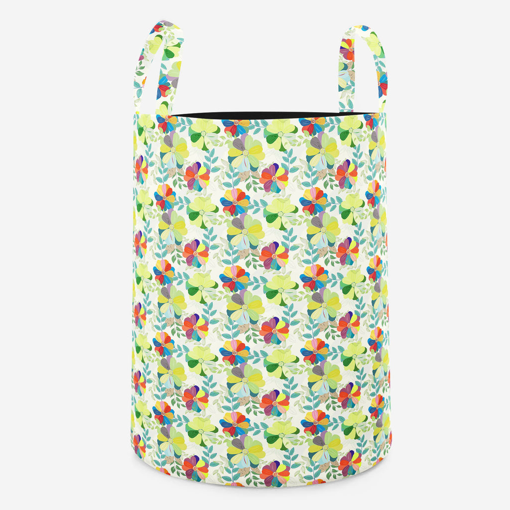 Budding Flowers Foldable Open Storage Bin | Organizer Box, Toy Basket, Shelf Box, Laundry Bag | Canvas Fabric-Storage Bins-STR_BI_RD-IC 5007444 IC 5007444, Abstract Expressionism, Abstracts, Ancient, Art and Paintings, Botanical, Fashion, Floral, Flowers, Historical, Illustrations, Medieval, Nature, Paintings, Patterns, Retro, Semi Abstract, Signs, Signs and Symbols, Vintage, budding, foldable, open, storage, bin, organizer, box, toy, basket, shelf, laundry, bag, canvas, fabric, background, wallpaper, patte
