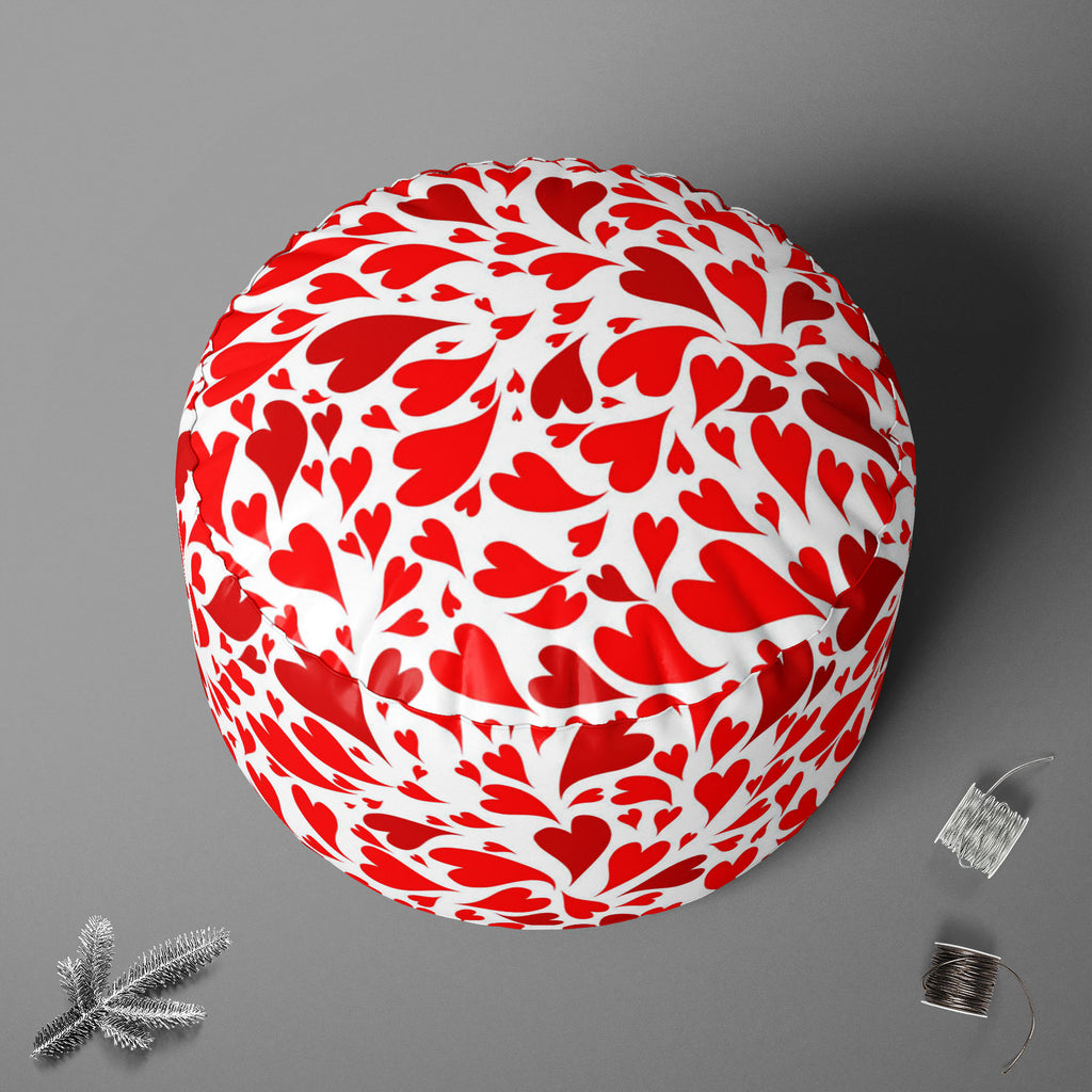 Valentine Hearts D1 Footstool Footrest Puffy Pouffe Ottoman Bean Bag | Canvas Fabric-Footstools-FST_CB_BN-IC 5007445 IC 5007445, Abstract Expressionism, Abstracts, Animated Cartoons, Arrows, Art and Paintings, Black and White, Caricature, Cartoons, Digital, Digital Art, Drawing, Graphic, Hearts, Holidays, Icons, Illustrations, Love, Modern Art, Patterns, Romance, Semi Abstract, Signs, Signs and Symbols, Symbols, White, valentine, d1, footstool, footrest, puffy, pouffe, ottoman, bean, bag, canvas, fabric, ab