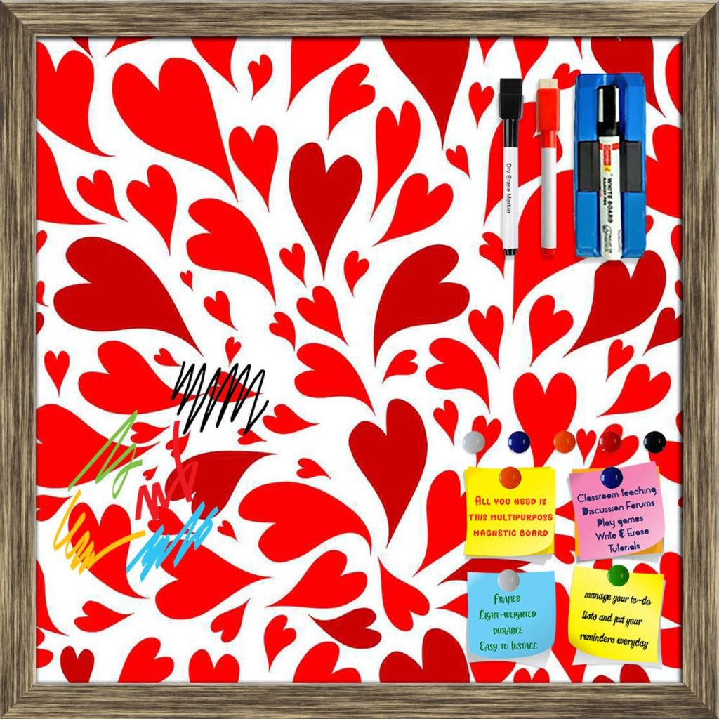 Valentine Hearts Framed Magnetic Dry Erase Board | Combo with Magnet Buttons & Markers-Magnetic Boards Framed-MGB_FR-IC 5007445 IC 5007445, Abstract Expressionism, Abstracts, Animated Cartoons, Arrows, Art and Paintings, Black and White, Caricature, Cartoons, Digital, Digital Art, Drawing, Graphic, Hearts, Holidays, Icons, Illustrations, Love, Modern Art, Patterns, Romance, Semi Abstract, Signs, Signs and Symbols, Symbols, White, valentine, framed, magnetic, dry, erase, board, printed, whiteboard, with, 4, 