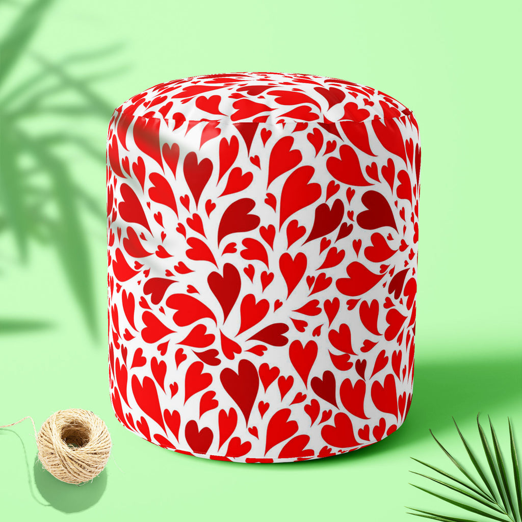 Valentine Hearts D1 Footstool Footrest Puffy Pouffe Ottoman Bean Bag | Canvas Fabric-Footstools-FST_CB_BN-IC 5007445 IC 5007445, Abstract Expressionism, Abstracts, Animated Cartoons, Arrows, Art and Paintings, Black and White, Caricature, Cartoons, Digital, Digital Art, Drawing, Graphic, Hearts, Holidays, Icons, Illustrations, Love, Modern Art, Patterns, Romance, Semi Abstract, Signs, Signs and Symbols, Symbols, White, valentine, d1, footstool, footrest, puffy, pouffe, ottoman, bean, bag, canvas, fabric, ab