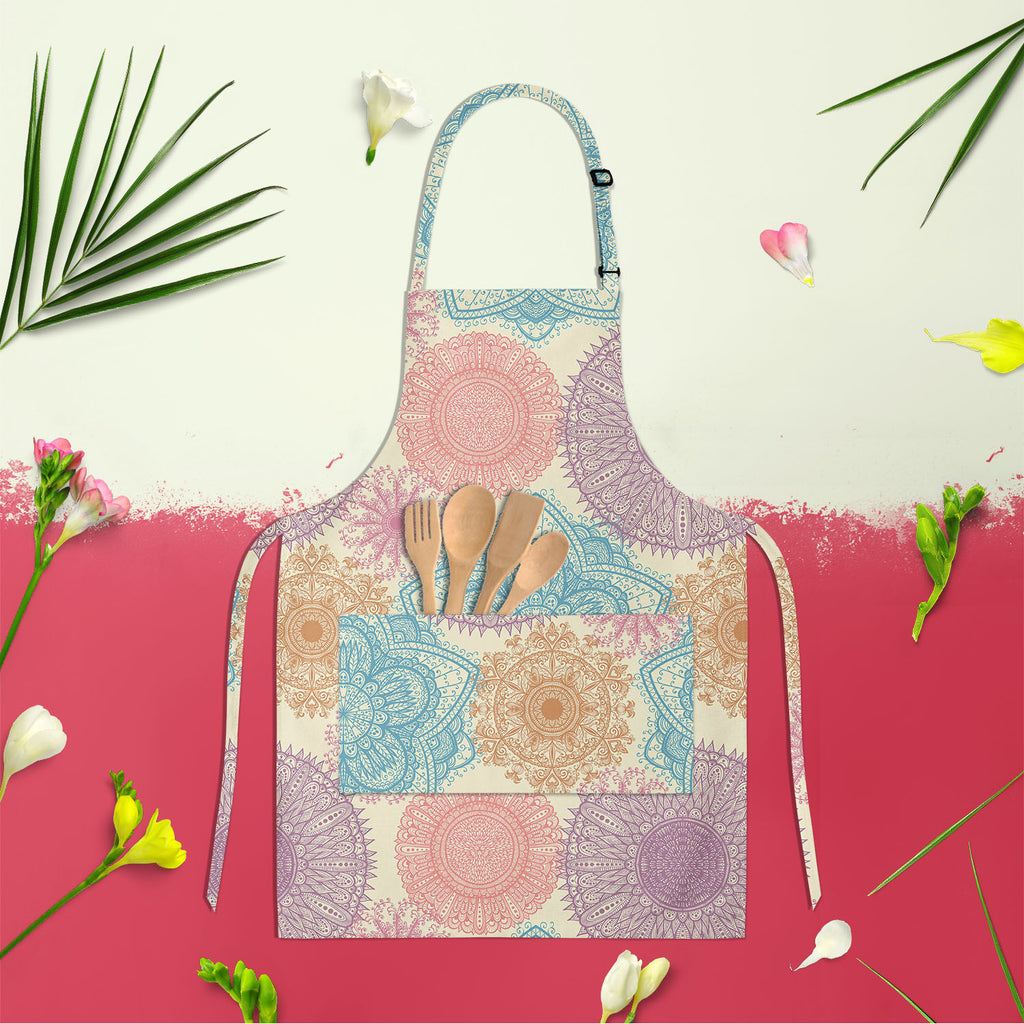 Elegant Flowers Apron | Adjustable, Free Size & Waist Tiebacks-Aprons Neck to Knee-APR_NK_KN-IC 5007447 IC 5007447, Abstract Expressionism, Abstracts, Ancient, Art and Paintings, Botanical, Circle, Digital, Digital Art, Drawing, Floral, Flowers, Graphic, Historical, Illustrations, Medieval, Nature, Paintings, Patterns, Retro, Scenic, Semi Abstract, Signs, Signs and Symbols, Vintage, elegant, apron, adjustable, free, size, waist, tiebacks, abstract, art, background, beautiful, beauty, beige, blossom, blue, c