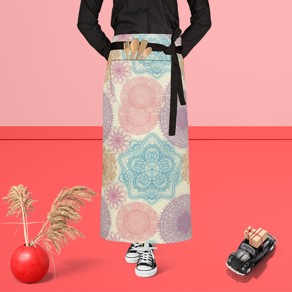 Elegant Flowers Apron | Adjustable, Free Size & Waist Tiebacks-Aprons Waist to Feet-APR_WS_FT-IC 5007447 IC 5007447, Abstract Expressionism, Abstracts, Ancient, Art and Paintings, Botanical, Circle, Digital, Digital Art, Drawing, Floral, Flowers, Graphic, Historical, Illustrations, Medieval, Nature, Paintings, Patterns, Retro, Scenic, Semi Abstract, Signs, Signs and Symbols, Vintage, elegant, apron, adjustable, free, size, waist, tiebacks, abstract, art, background, beautiful, beauty, beige, blossom, blue, 