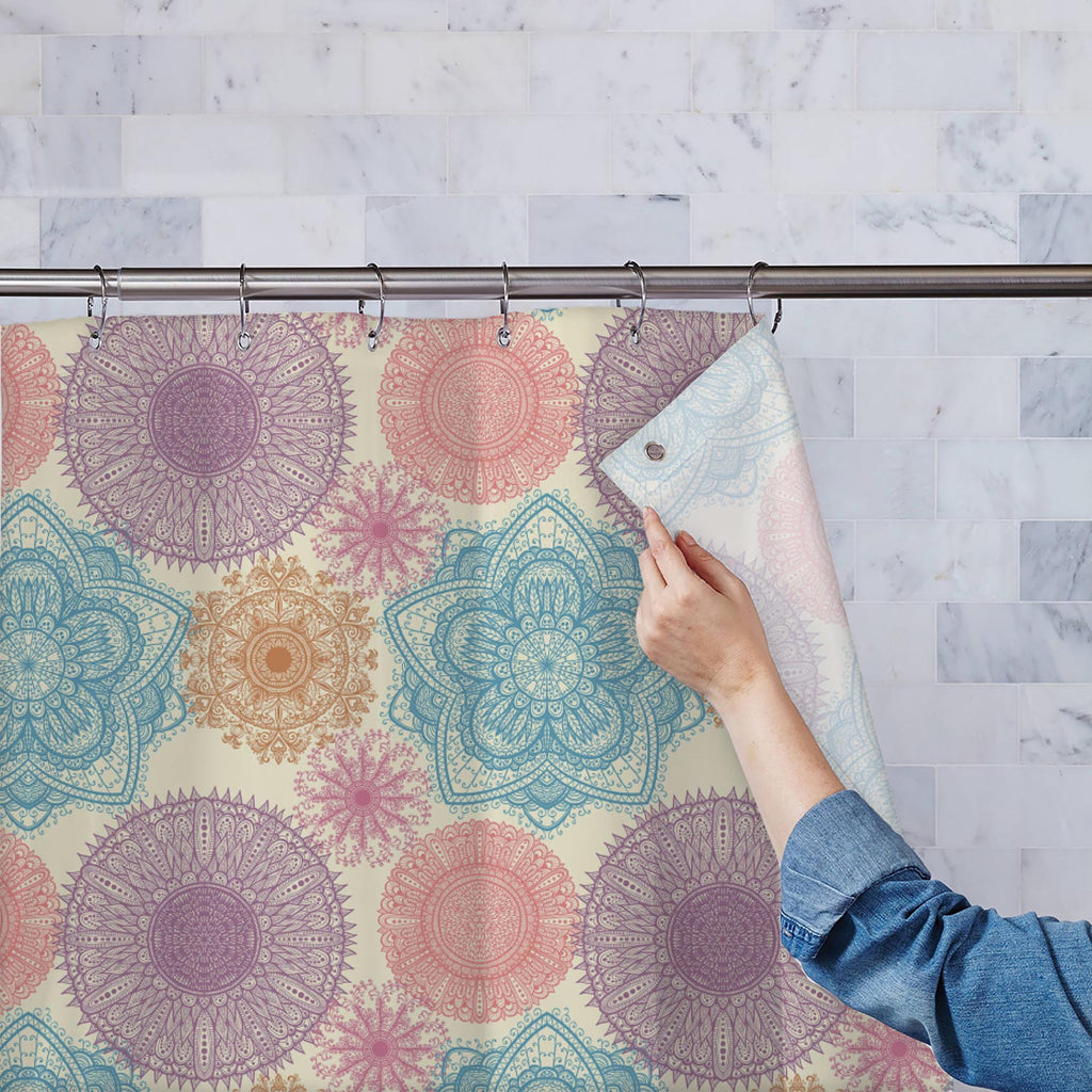 Elegant Flowers Washable Waterproof Shower Curtain-Shower Curtains-CUR_SH-IC 5007447 IC 5007447, Abstract Expressionism, Abstracts, Ancient, Art and Paintings, Botanical, Circle, Digital, Digital Art, Drawing, Floral, Flowers, Graphic, Historical, Illustrations, Medieval, Nature, Paintings, Patterns, Retro, Scenic, Semi Abstract, Signs, Signs and Symbols, Vintage, elegant, washable, waterproof, shower, curtain, abstract, art, background, beautiful, beauty, beige, blossom, blue, card, contemplation, decorati