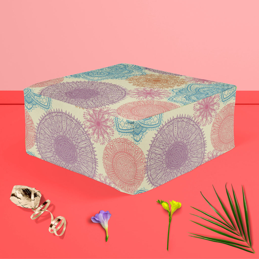 Elegant Flowers Footstool Footrest Puffy Pouffe Ottoman Bean Bag | Canvas Fabric-Footstools-FST_CB_BN-IC 5007447 IC 5007447, Abstract Expressionism, Abstracts, Ancient, Art and Paintings, Botanical, Circle, Digital, Digital Art, Drawing, Floral, Flowers, Graphic, Historical, Illustrations, Medieval, Nature, Paintings, Patterns, Retro, Scenic, Semi Abstract, Signs, Signs and Symbols, Vintage, elegant, footstool, footrest, puffy, pouffe, ottoman, bean, bag, canvas, fabric, abstract, art, background, beautiful