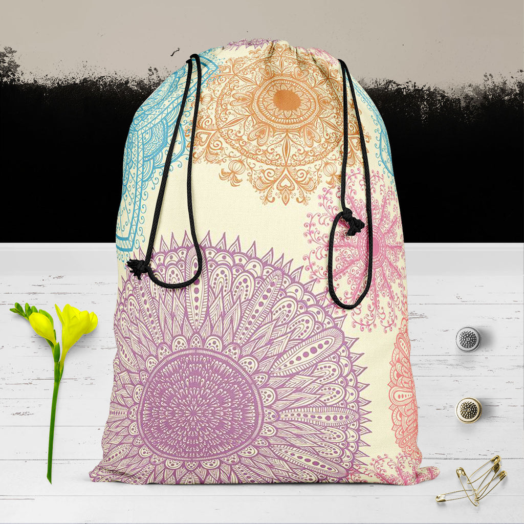 Elegant Flowers Reusable Sack Bag | Bag for Gym, Storage, Vegetable & Travel-Drawstring Sack Bags-SCK_FB_DS-IC 5007447 IC 5007447, Abstract Expressionism, Abstracts, Ancient, Art and Paintings, Botanical, Circle, Digital, Digital Art, Drawing, Floral, Flowers, Graphic, Historical, Illustrations, Medieval, Nature, Paintings, Patterns, Retro, Scenic, Semi Abstract, Signs, Signs and Symbols, Vintage, elegant, reusable, sack, bag, for, gym, storage, vegetable, travel, abstract, art, background, beautiful, beaut