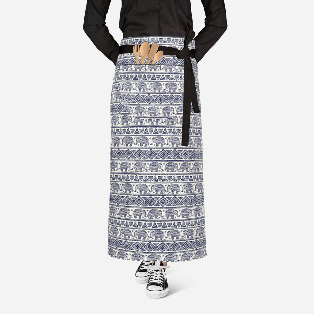 Ethnic Elephant Apron | Adjustable, Free Size & Waist Tiebacks-Aprons Waist to Knee-APR_WS_FT-IC 5007449 IC 5007449, Abstract Expressionism, Abstracts, African, Allah, Ancient, Arabic, Art and Paintings, Aztec, Botanical, Culture, Ethnic, Fashion, Festivals and Occasions, Festive, Floral, Flowers, Historical, Illustrations, Indian, Islam, Mandala, Medieval, Mexican, Nature, Patterns, Retro, Semi Abstract, Signs, Signs and Symbols, Traditional, Tribal, Vintage, World Culture, elephant, apron, adjustable, fre
