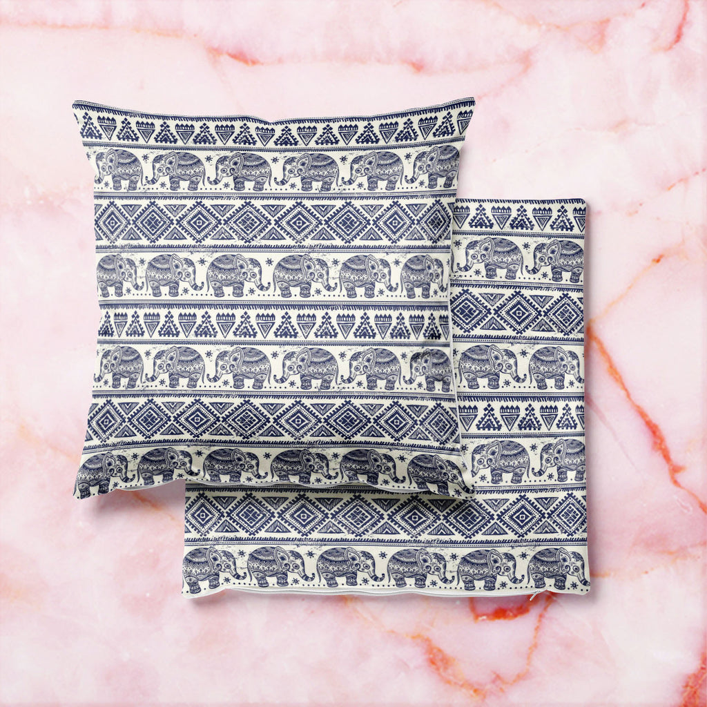 Ethnic Elephant Cushion Cover Throw Pillow-Cushion Covers-CUS_CV-IC 5007449 IC 5007449, Abstract Expressionism, Abstracts, African, Allah, Ancient, Arabic, Art and Paintings, Aztec, Botanical, Culture, Ethnic, Fashion, Festivals and Occasions, Festive, Floral, Flowers, Historical, Illustrations, Indian, Islam, Mandala, Medieval, Mexican, Nature, Patterns, Retro, Semi Abstract, Signs, Signs and Symbols, Traditional, Tribal, Vintage, World Culture, elephant, cushion, cover, throw, pillow, pattern, texture, ar