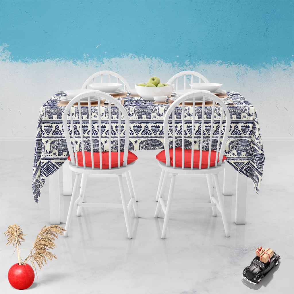 Ethnic Elephant Table Cloth Cover-Table Covers-CVR_TB_NR-IC 5007449 IC 5007449, Abstract Expressionism, Abstracts, African, Allah, Ancient, Arabic, Art and Paintings, Aztec, Botanical, Culture, Ethnic, Fashion, Festivals and Occasions, Festive, Floral, Flowers, Historical, Illustrations, Indian, Islam, Mandala, Medieval, Mexican, Nature, Patterns, Retro, Semi Abstract, Signs, Signs and Symbols, Traditional, Tribal, Vintage, World Culture, elephant, table, cloth, cover, pattern, texture, arabesque, art, abst