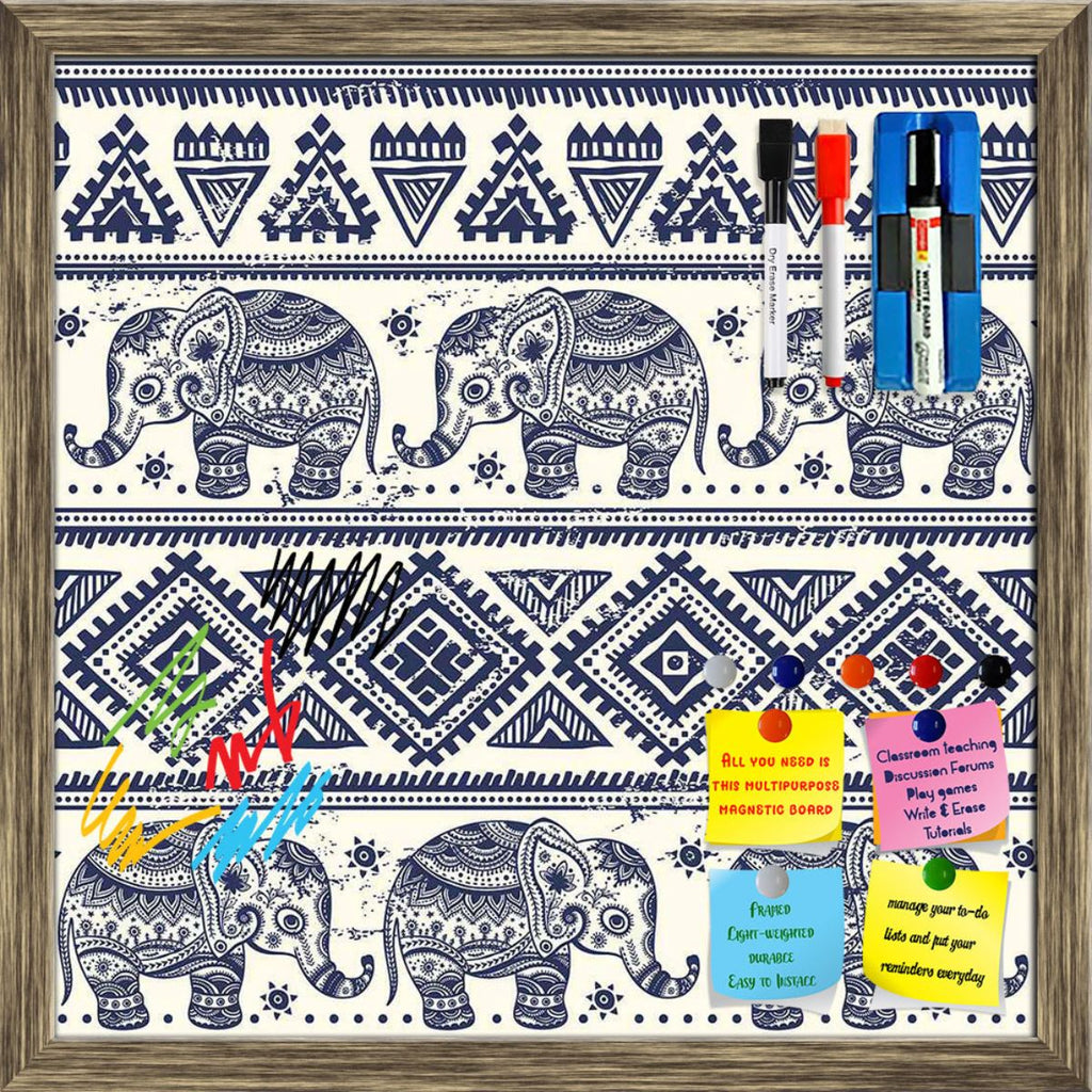 Ethnic Elephant Framed Magnetic Dry Erase Board | Combo with Magnet Buttons & Markers-Magnetic Boards Framed-MGB_FR-IC 5007449 IC 5007449, Abstract Expressionism, Abstracts, African, Allah, Ancient, Arabic, Art and Paintings, Aztec, Botanical, Culture, Ethnic, Fashion, Festivals and Occasions, Festive, Floral, Flowers, Historical, Illustrations, Indian, Islam, Mandala, Medieval, Mexican, Nature, Patterns, Retro, Semi Abstract, Signs, Signs and Symbols, Traditional, Tribal, Vintage, World Culture, elephant, 